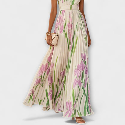 womens-floral-polyester-maxi-dress-with-square-neck-and-belt-7