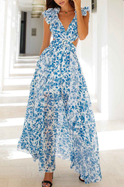 womens-floral-print-maxi-dress-with-ruffle-sleeves-and-waist-cutouts-2