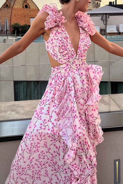 womens-floral-print-maxi-dress-with-ruffle-sleeves-and-waist-cutouts-4