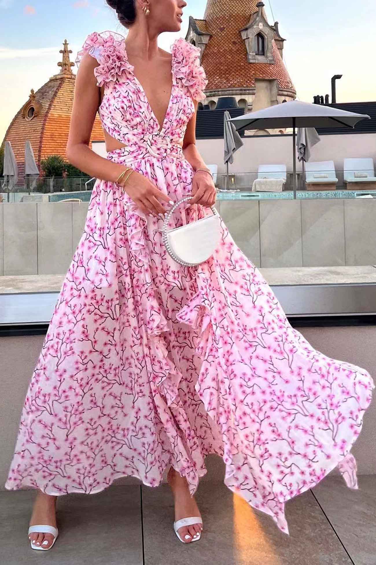 womens-floral-print-maxi-dress-with-ruffle-sleeves-and-waist-cutouts-5