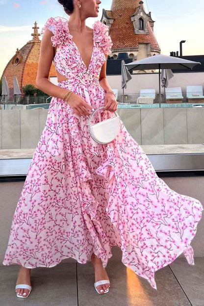 womens-floral-print-maxi-dress-with-ruffle-sleeves-and-waist-cutouts-5