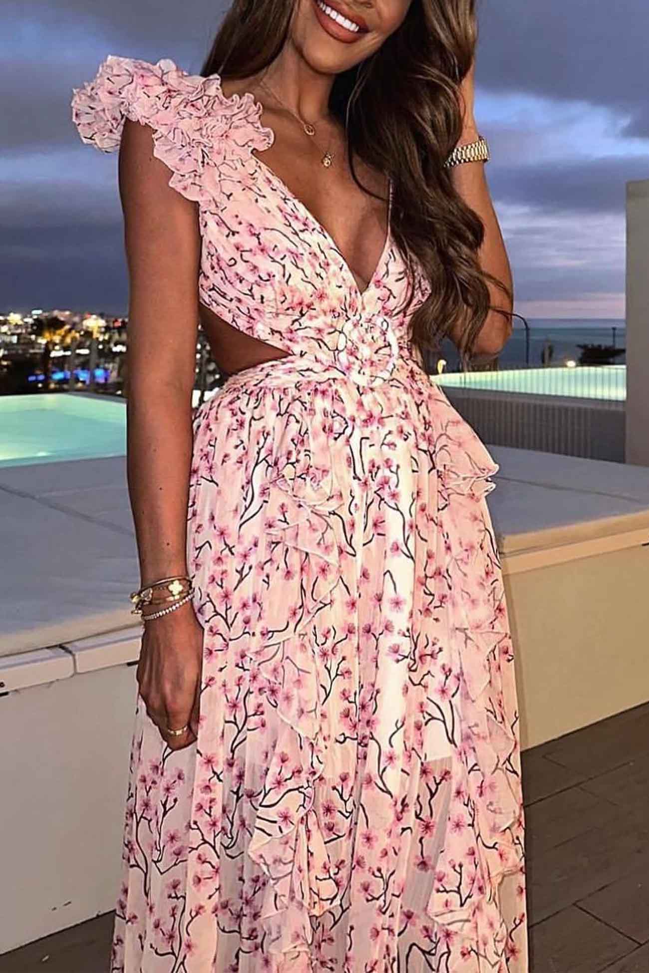 womens-floral-print-maxi-dress-with-ruffle-sleeves-and-waist-cutouts-8