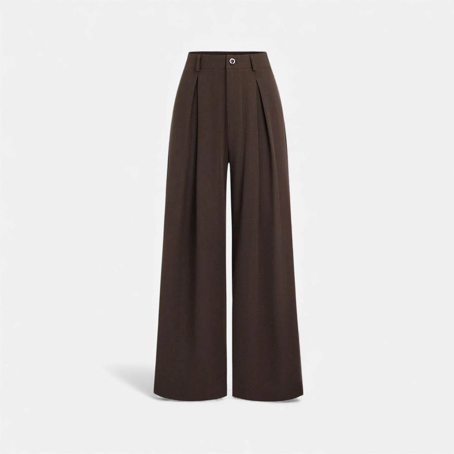 Women's Wide Leg Pants Jacquard Fabric Pleated Front - 
Fashinoza