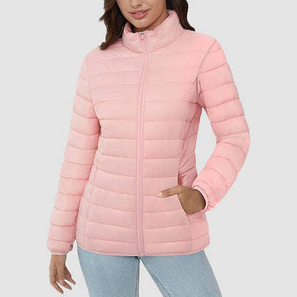 Women's Puffer Jacket Quilted Lightweight Full Zip Winter Coat