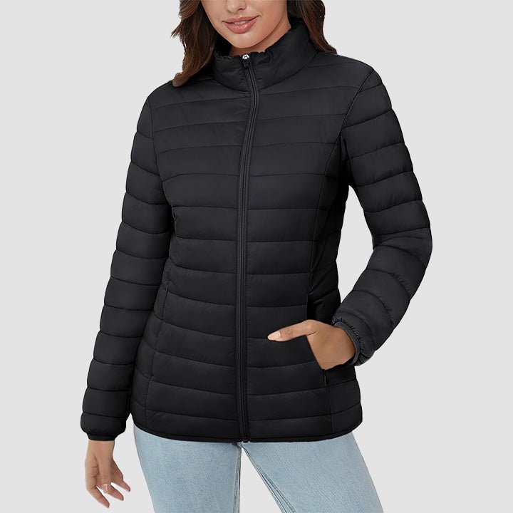 Women's Puffer Jacket Quilted Lightweight Full Zip Winter Coat