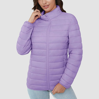 Women's Puffer Jacket Quilted Lightweight Full Zip Winter Coat