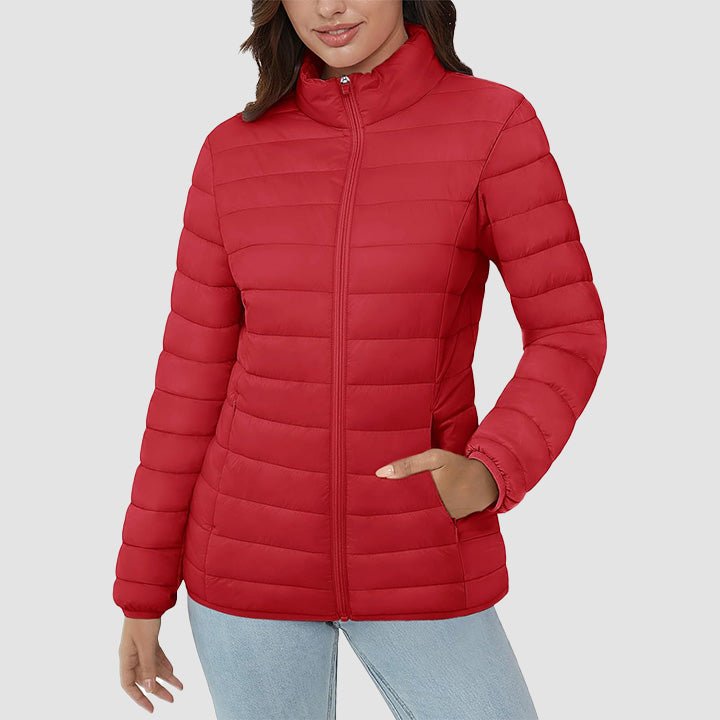 Women's Puffer Jacket Quilted Lightweight Full Zip Winter Coat