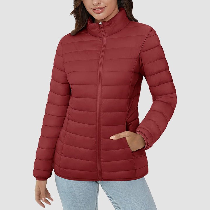 Women's Puffer Jacket Quilted Lightweight Full Zip Winter Coat