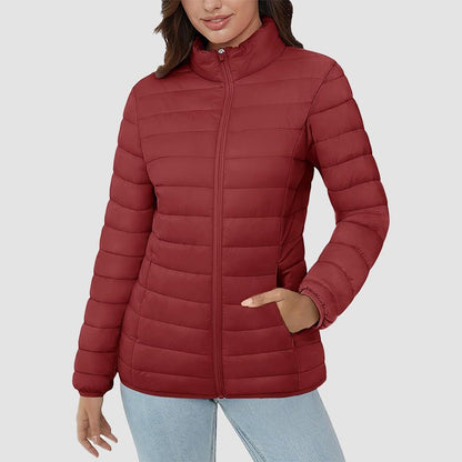 Women's Puffer Jacket Quilted Lightweight Full Zip Winter Coat