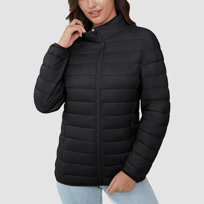 Women's Puffer Jacket Quilted Lightweight Full Zip Winter Coat