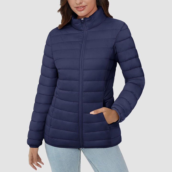 Women's Puffer Jacket Quilted Lightweight Full Zip Winter Coat