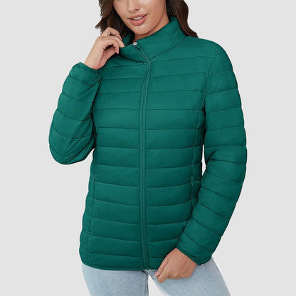 Women's Puffer Jacket Quilted Lightweight Full Zip Winter Coat