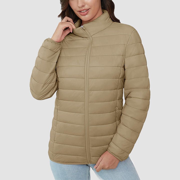 Women's Puffer Jacket Quilted Lightweight Full Zip Winter Coat