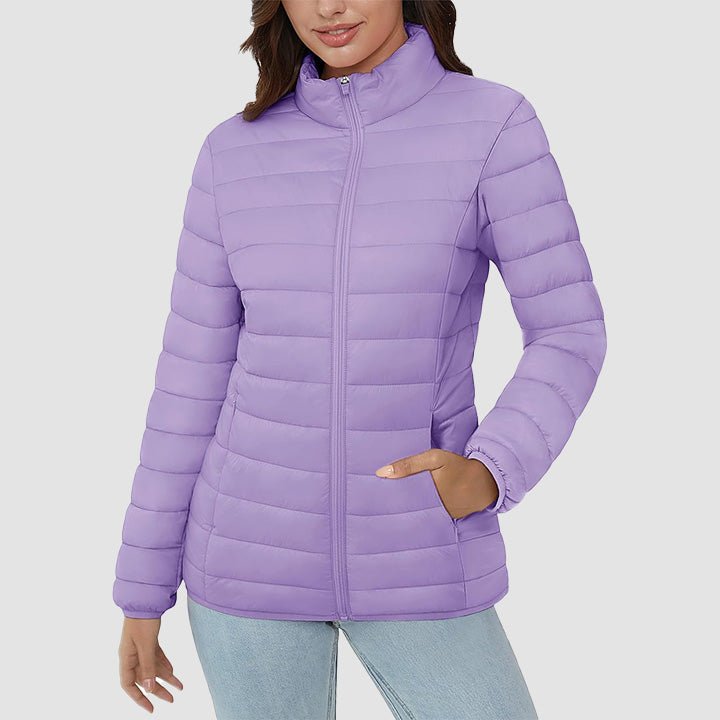 Women's Puffer Jacket Quilted Lightweight Full Zip Winter Coat