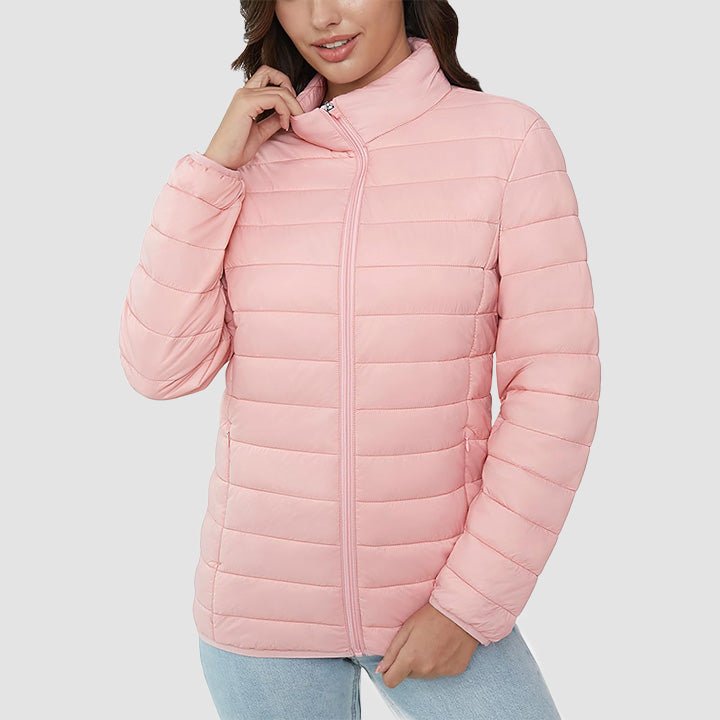 Women's Puffer Jacket Quilted Lightweight Full Zip Winter Coat