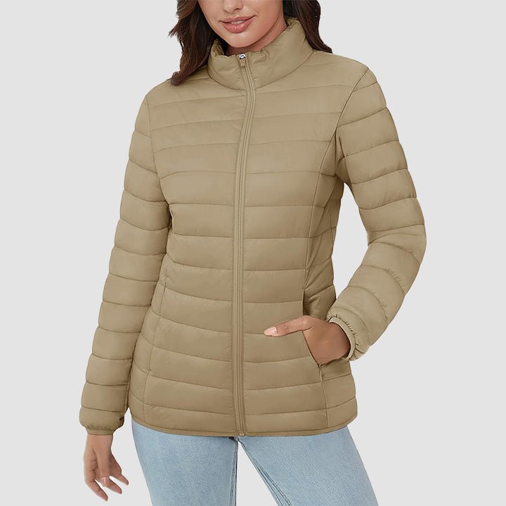 Women's Puffer Jacket Quilted Lightweight Full Zip Winter Coat