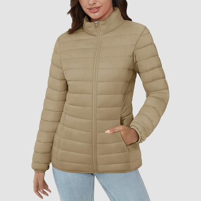 Women's Puffer Jacket Quilted Lightweight Full Zip Winter Coat