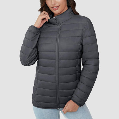 Women's Puffer Jacket Quilted Lightweight Full Zip Winter Coat