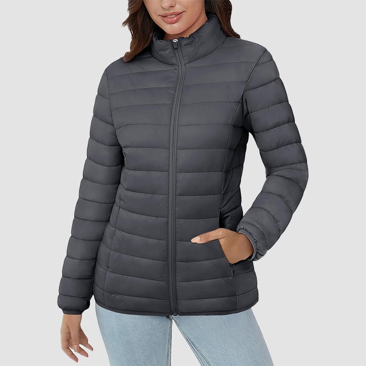 Women's Puffer Jacket Quilted Lightweight Full Zip Winter Coat