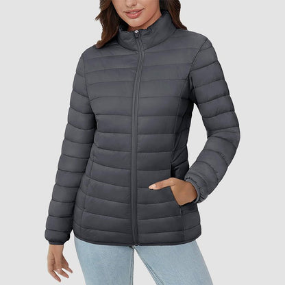 Women's Puffer Jacket Quilted Lightweight Full Zip Winter Coat