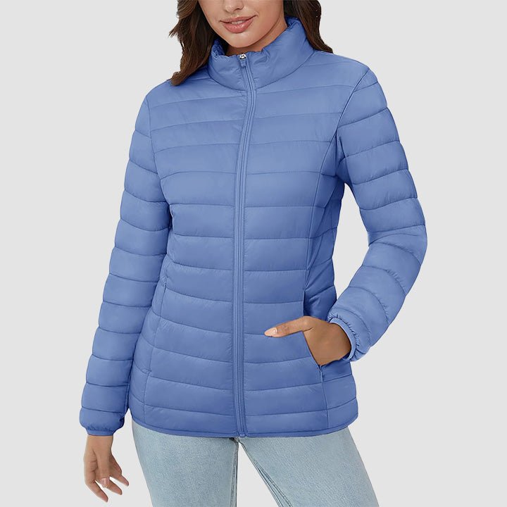 Women's Puffer Jacket Quilted Lightweight Full Zip Winter Coat