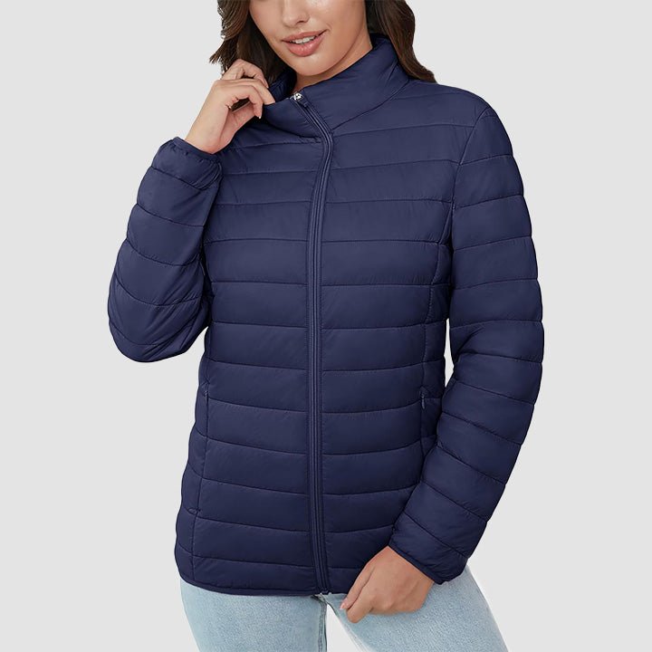 Women's Puffer Jacket Quilted Lightweight Full Zip Winter Coat