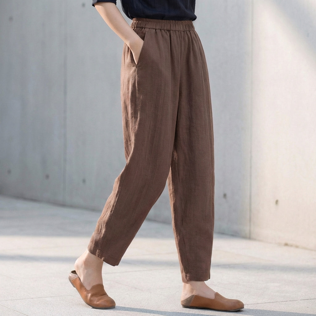 womens-linen-blend-pants-with-elastic-waist-and-side-pockets-2