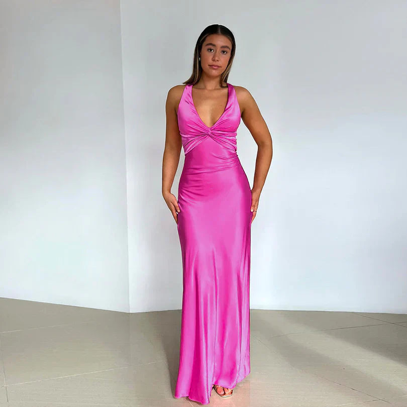 womens-maxi-dress-in-polyester-blend-with-halter-neck-and-open-back-3