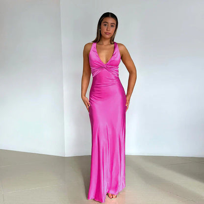 womens-maxi-dress-in-polyester-blend-with-halter-neck-and-open-back-3