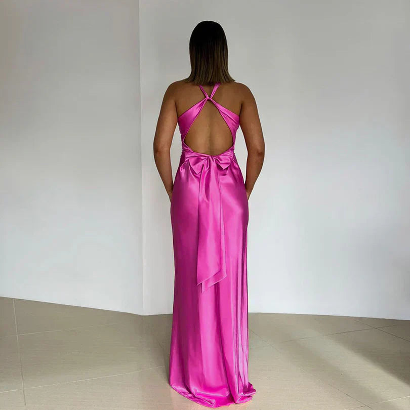 womens-maxi-dress-in-polyester-blend-with-halter-neck-and-open-back-4