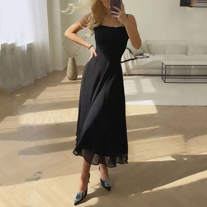 womens-midi-dress-in-woven-material-with-square-neck-and-sleeveless-straps-2