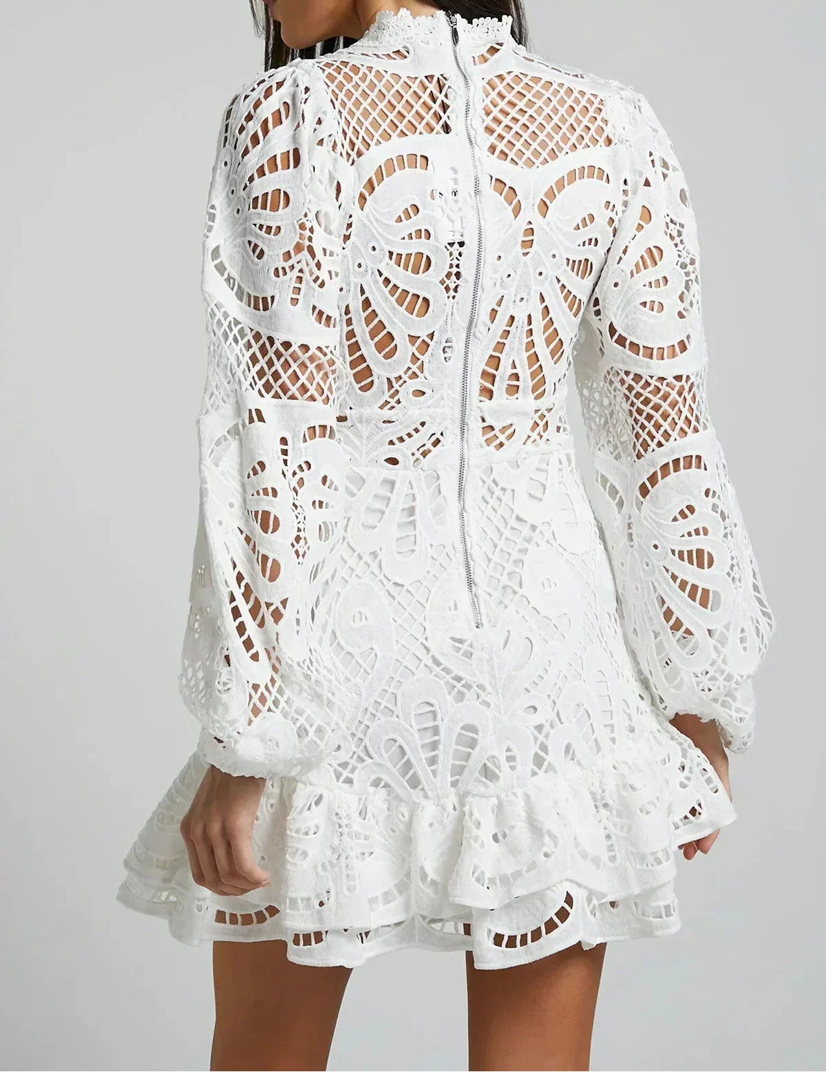 womens-openwork-lace-mini-dress-with-high-neck-and-ruffle-hem-2