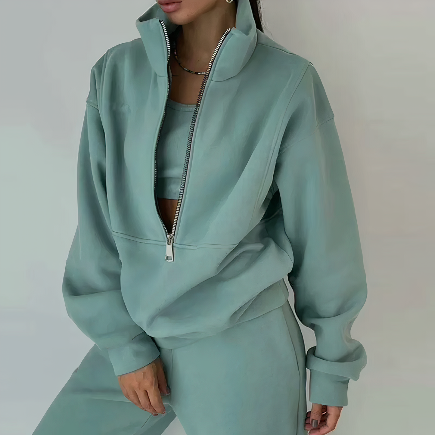 Kylie | Women Spring Zip Neck Set