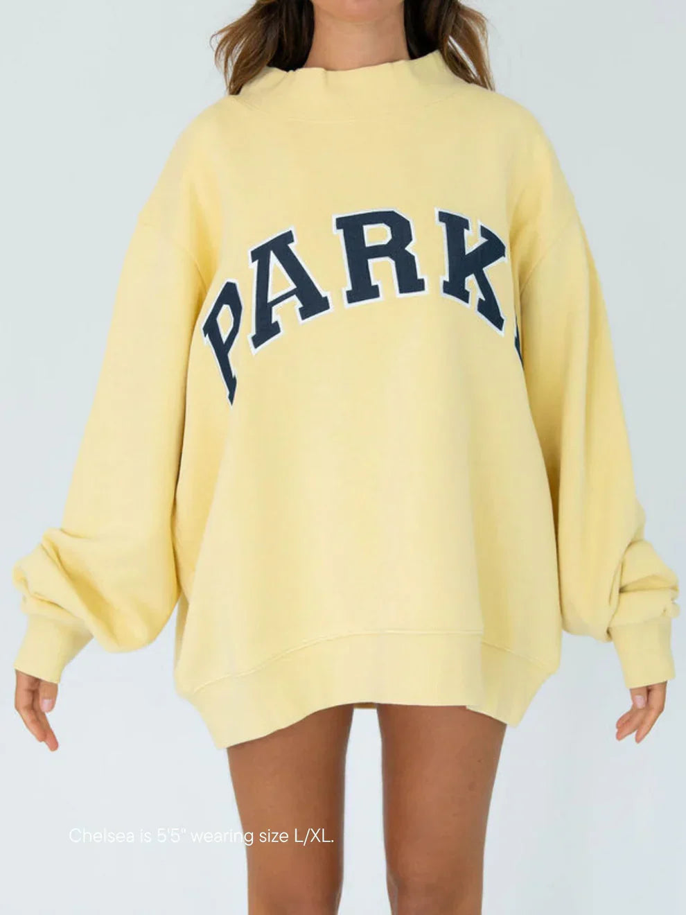 Women's Blend Sweatshirt Mockneck Embroidered Logo - 
Fashinoza