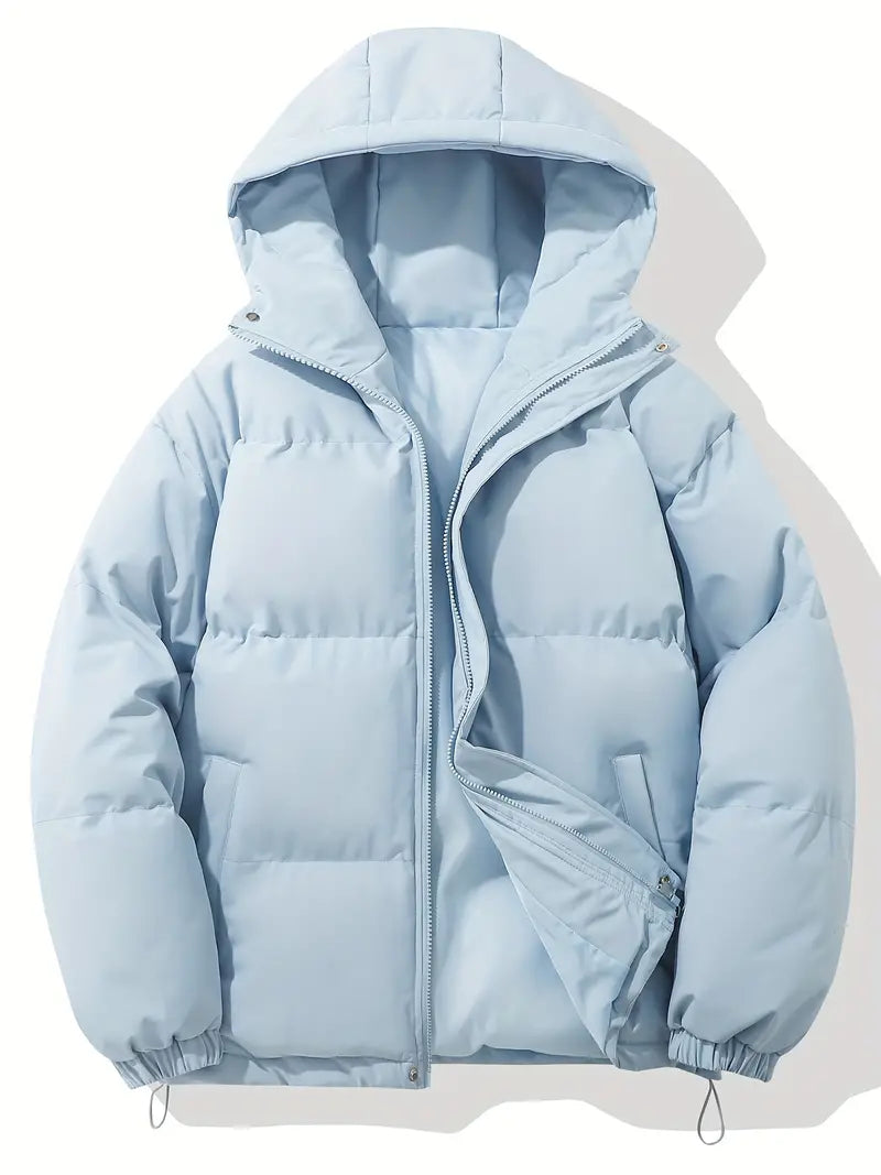 Women's Winter Parka Jacket Hooded Waterproof Insulated Black - Fashinoza