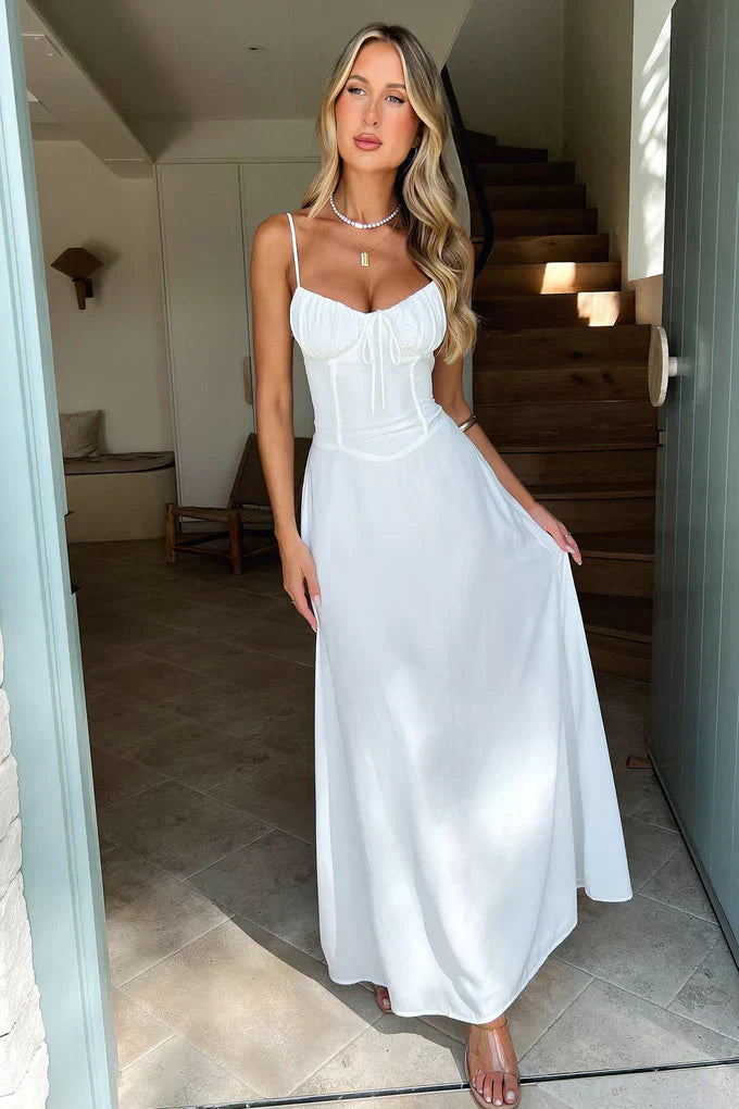 womens-woven-maxi-dress-with-spaghetti-straps-and-bow-tie-neckline-7