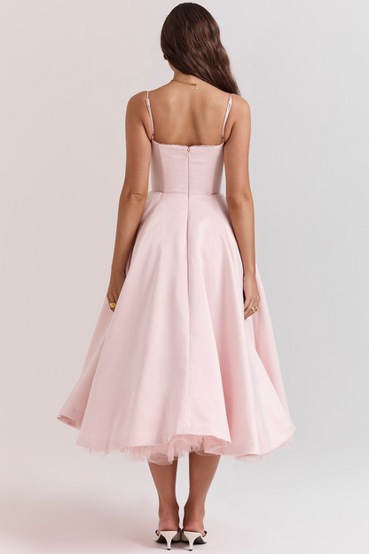 womens-woven-midi-dress-with-sweetheart-bustier-and-tulle-underskirt-2