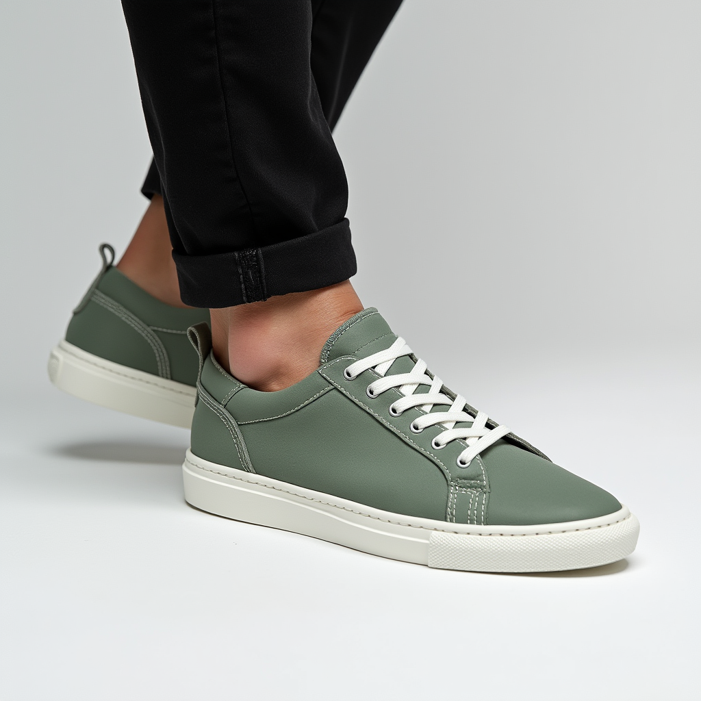 Men's Lace-Up Low Sneakers - 
Fashinoza