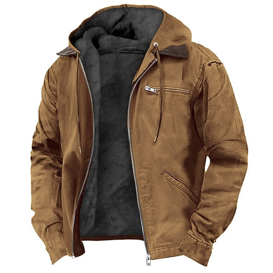 Men's Zipper Jacket With Pockets - Fashinoza