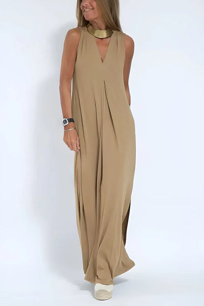 Women's Sleeveless Maxi Dress Outer Layer