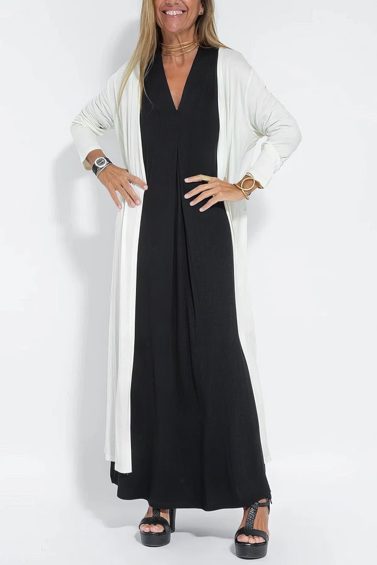 Women's Sleeveless Maxi Dress Outer Layer