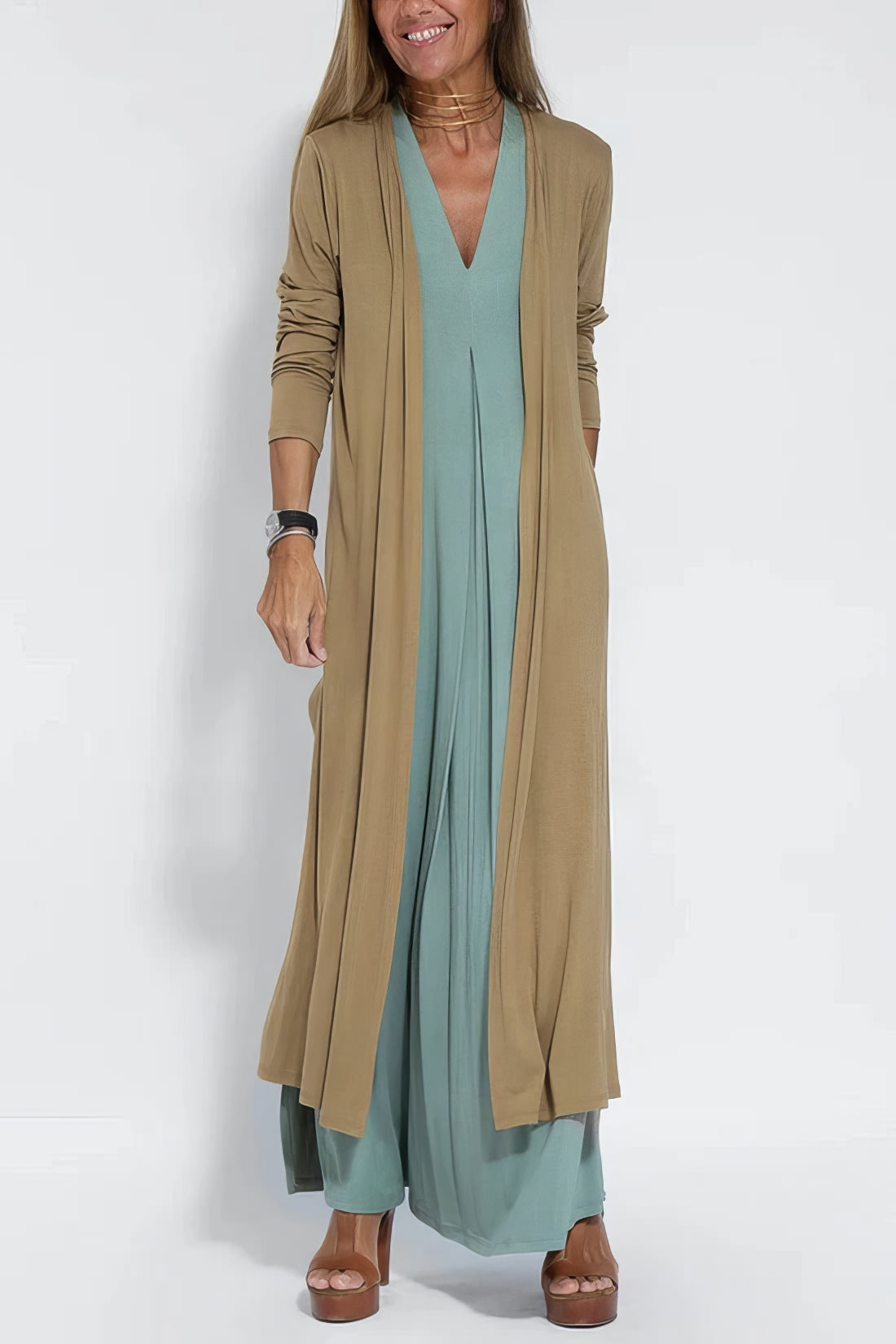 Women's Sleeveless Maxi Dress Outer Layer