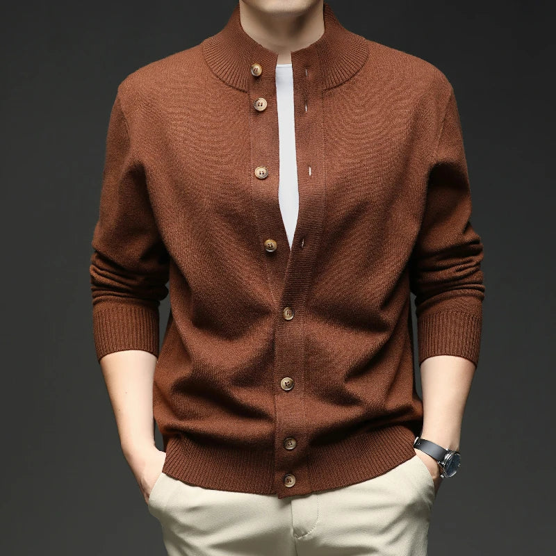 Men's Ribbed Knit Cardigan Button Down - Fashinoza