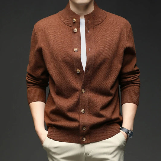 Men's Ribbed Knit Cardigan Button Down - Fashinoza