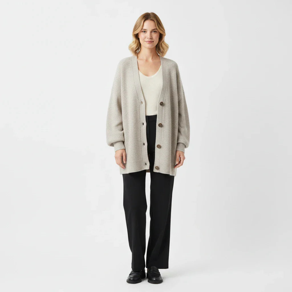 Women's Oversized Ribbed Knit Cardigan