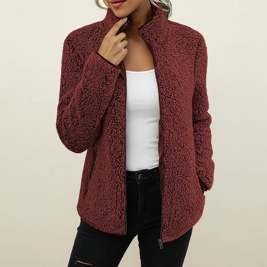 Women's Fleece Winter Jacket Teddy Cozy - Fashinoza