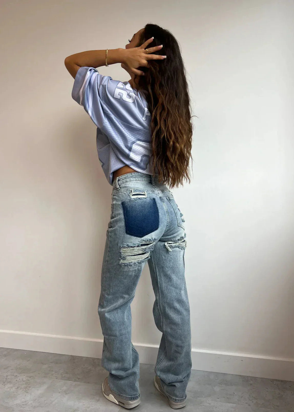 Relaxed Straight-Leg Denim Pants