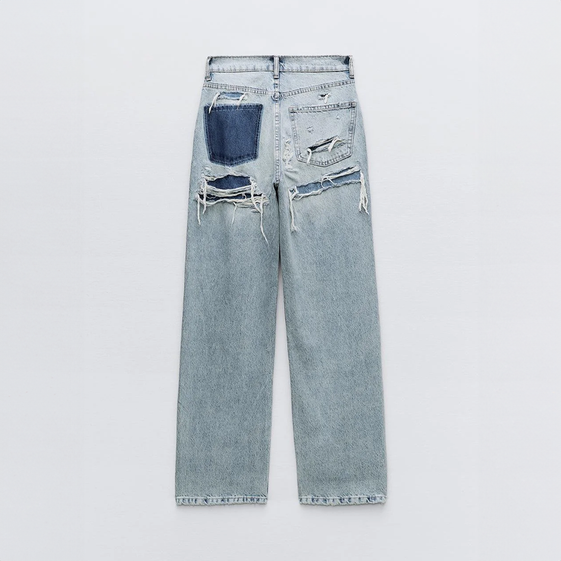 Relaxed Straight-Leg Denim Pants