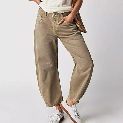 Women's High Waist Relaxed Fit Denim Jeans