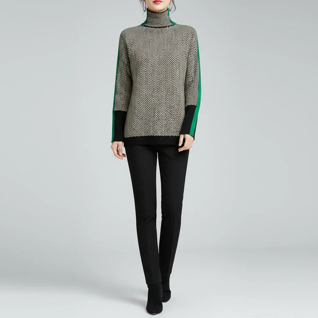 Katherine | Women's Spring  Chevron Pattern Sweater